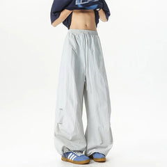 Threebooy Unisex Pants Wide Leg Athletic Lounge Pants Spring Summer Lightweight Stretch Waist Casual Sportswear Joggers Loose Thin Comfort