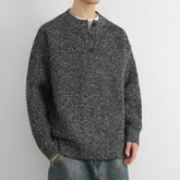 Threebooy Korean Fashion Trend Pure Color Simple Y2k Sweater Men Spring Autumn New Style Casual Loose Lazy Style Pullover Sweater Men