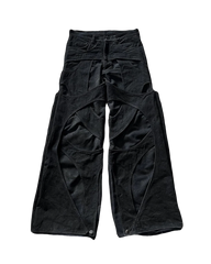Threebooy New Gothic Retro Jeans for Men Wide Leg Straight Black Y2k Baggy Jeans Harajuku Hip Hop High Waist Denim Pants Streetwear