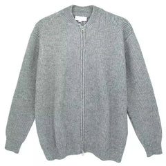 Threebooy Autumn and Winter Solid Color Knitted Cardigan Jacket for Men Versatile Casual Simple Sweater Zipper Solid Color Round Neck Top