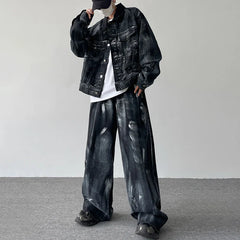 Threebooy Men's Prestige Tie Dye Denim 2-Piece Set