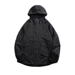 Threebooy Men's Korean Style Clothes Outerwear Loose Fitting Hooded Jackets Original Clothing Man Hoodie Men's Coats