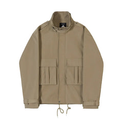Threebooy Autumn Clothing Men's Luxury Jacket Casual Streetwear Turn-down Collar Pocket Korean Popular Harajuku Retro Long Sleeve Coat