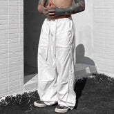 Threebooy Men's Cargo Pants with Elastic Waist Multi-Pocket Design - Loose Fit Casual Trousers