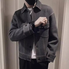 Threebooy Casual High Quality Men's Cargo Jackets Joker Clothes Offer Luxury Male Coats