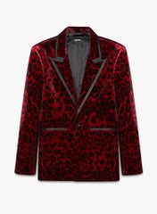 Threebooy Leopard Print Men's Suits Slim Fit 2 Pieces Jacket Pants Peaked Lapel One Button Special Occasion
