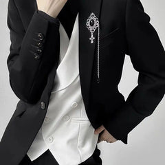 Threebooy Japanese Retro High-end Coat High-end Suit Korean Trendy Solid Slim JacketMen Women Neutral Style Design Blazer Chic