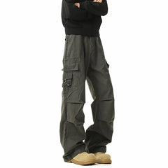 Threebooy Men Cargo Pants Men Casual Multi-Pocket Cotton Overall Trousers Easy Wash outdoors Army Green Joggers Pants Male Dropshipping