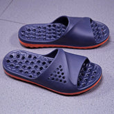 Threebooy Plus Big Size 49 50 51 52 Indoor Bathroom Slippers for Men Women Shower Shoes with Holes Slides Outdoor Badslippers Beach Summer