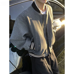 Threebooy Autumn Winter American Baseball Jacket High Street Men's Korean Casual Loose Baseball Uniform Woolen Jacket Cityboy Streetwear