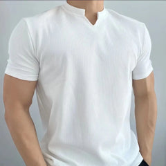 Threebooy Fitness Short T-Shirts Summer New Heavy High-end Texture Anti-wrinkle Quick-drying Tops