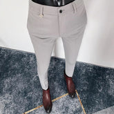 Threebooy Fashion Men Business Dress Pants Office Social Wedding Streetwear Casual Suit Pants Slim Fit Trousers Costume Homme 28-36