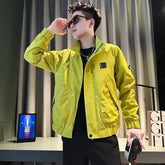 Threebooy Male Coats Solid Color Slim Fit Men's Jackets Trendy Original Brands Deals Luxury Designer High Quality Cheap Sale Y2k Aesthetic