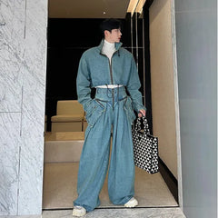 Threebooy Men's Elite Denim Streetwear 2-Piece Set