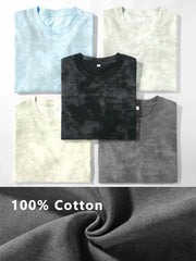 Threebooy 240GSM Cotton Oversized T-shirts Men/Women Unisex Couples Street Tie-Dye Tee Shirt Long Sleeve O-Neck Tshirts