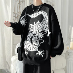 Threebooy Male Clothes Christmas New in Sweaters Knitwear Men's Winter Sweater Luxury Clothing Pullover Knit Printed Jumper