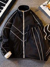 Threebooy American Hip Hop Tracksuit Spring Autumn Trendy Sportswear Jacket Men's Suit Korean Boys Handsome Casual Matching Two-piece Set