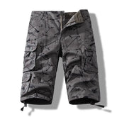 Threebooy Men's Camouflage Work Shorts Summer Plus Size Casual Pants Multi-Pocket Loose Fit Men's Pants For Outdoor Activities