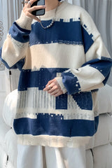 Threebooy Male Jumper Harajuku Luxury Clothing Men's Winter Sweater Pullover Knit Printed Sweaters New in Sweaters Knitwear Clothes