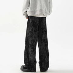 Threebooy American Street Niche Design Straight Drape Casual Pants Men 2025 Spring Summer Fashion Retro Loose Sports Pants Mens Clothing