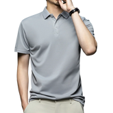 Threebooy New Arrival Men's Fashion Solid Short Sleeve Polo Shirt Summer Breathable Comfortable Turn Down Collar Tops