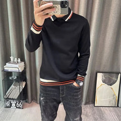 Threebooy Mens Polo Shirts Tight With Collar Slim Fit Male Sweatshirts High Quality Pullover Quotes Tops Fashion Trends Emo Original