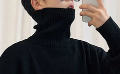 Threebooy Oversize Pullover Man Loose Fit Autumnr and Winter Knitted Sweaters for Men Jumpers Korean Popular Clothes Top Original Knitwear