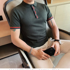 Threebooy Men Solid Color Polo Shirts Summer Men Clothing Lapel Neck Shirt British Fashion Pure Cotton POLO Shirts Tops 4 Color S-3XL