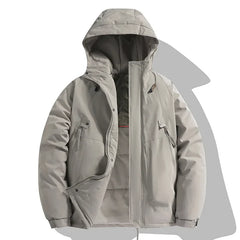 Threebooy Men's Winter Jacket Fashion Casual Thickened Warm Cotton Padded Coat Women Outdoor Snow Clothing Windproof Hooded Parka