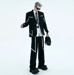Threebooy Men's Irregular Stripe 2-Piece Set