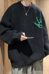 Threebooy Printed Sweaters Pullover Knit New in Sweaters Knitwear Men's Winter Sweater Harajuku Male Clothes Korean Popular Clothes Jumper