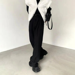 Threebooy Men Trousers Ice Silk Light Casual Pants Autumn Versatile Simple Comfortable Street Straight Pants Men'S Clothing (No Belt)