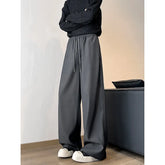 Threebooy new Spring Summer Fashion Casual Pans For Men Streetwear Solid Color wide Pants Elastic Waist Wide Leg Men's Joggers