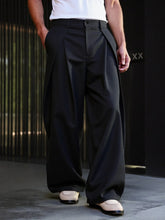 Threebooy Men's plus Size Casual Pants Color Block Design Comfortable Fit Loose Trousers