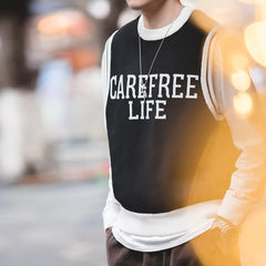 Threebooy Preppy Knitted Vest for Male Ivy Style Clothing Casual City Boy Letter Sweater Vest Sleeveless Tops Spring New