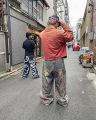 Threebooy Punk Gothic New Oversized Wide Leg Denim Pants Retro Hip Hop Print Pattern Y2k Blue Baggy Jeans Mens Womens Floor Mopping Jeans