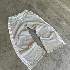 Threebooy Baggy Pants Double Layer Straight Pants Y2k Side Striped Sweatpants Men's and Women's Loose Wide-leg Trousers Cargo Pant Sets