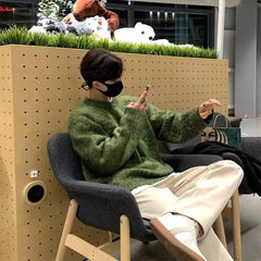 Threebooy Men Panelled Sweater Autumn Winter Top O Neck Thick Warm Pullover Knitwear Japanese Chic Male Casual Jumper