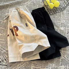 Threebooy American Basketball Shorts Men's Summer Thin Casual Sports Five-point Pants Heavy Trendy Loose High Street Trousers Aesthetic