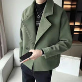 Threebooy Men's Wool & Blends Jackets Trendy Slim Fit Original Brands Clothing Fashion 2024 Male Coats Vintage Aesthetic Luxury Designer