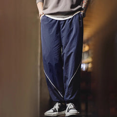 Threebooy Gym Running Casual Y2k Pants Summer American Contrast Color Training Pants Sports Loose Silhouette Thin Leg Casual Pants Men