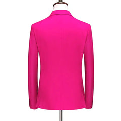Threebooy Men's 2 Piece Suit Double-Breasted High Quality Slim Fit Stylish Business Professional Tuxedos Wedding Groom