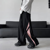 Threebooy Unisex Summer Outdoor Loose Casual Pants men Sports Trousers Two Tone Design Lightweight Breathable Hiking Travel Elastic Waist