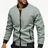 Threebooy Men's Camouflage Jacket Spring Autumn Korean Simple Baseball Collar Workwear Coat Men Versatile Casual Trendy Solid Color Jacket