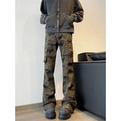 Threebooy Military Tactical Cargo Pants Men Straight Leg Camouflage Outdoor Work Hiking Durable Jogger Trousers Streetwear Clothing