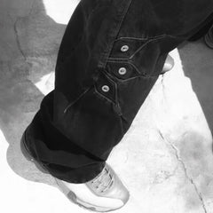 Threebooy Summer New Men's Solid Color Straight Jeans American Retro Casual Fashion Trend Hip-Hop High Street Simple Loose Men's Bottoms