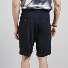 Threebooy New Men Summer Slim-fit British Style Suit Shorts Light Luxury Business Straight-leg Shorts Leisure Button-down Half-pants M-3XL