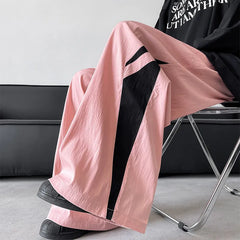 Threebooy Unisex Summer Outdoor Loose Casual Pants men Sports Trousers Two Tone Design Lightweight Breathable Hiking Travel Elastic Waist