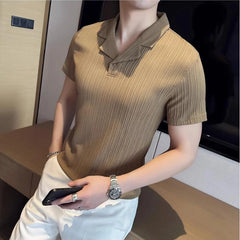 Threebooy Brand Clothing Men's Summer Casual Short-sleeved Polo Shirt/Male Slim Fit Fashion High Quality Lapel Polo Shirts S-4XL
