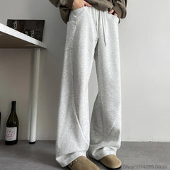 Threebooy Mens pants Chic Pocket Long Pants New Men's Casual Mopping Trousers Harajuku Streetwear Sport Running Sweatpants 5XL-M